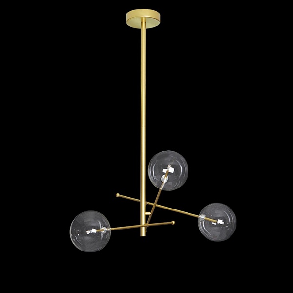 Люстра подвесная DELIGHT COLLECTION GLOBE MOBILE 9307P-3A gold