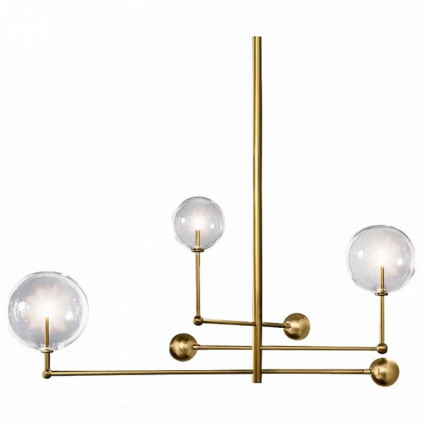 Люстра подвесная DELIGHT COLLECTION GLOBE MOBILE KG0835P-3 brass