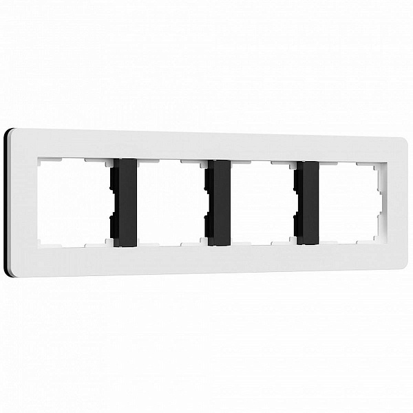 Рамка 4-пост, SPLIT, белый/черный, W0043068, WERKEL