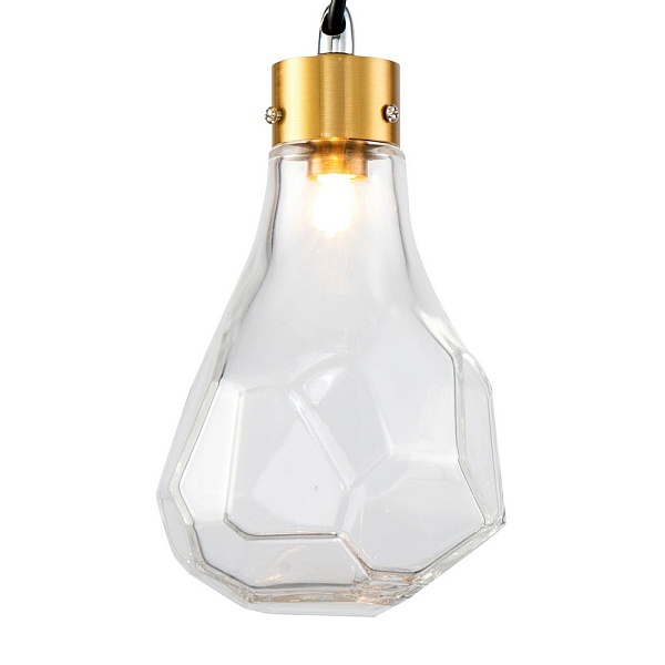 Подвес DELIGHT COLLECTION KR1197 KR1197P-1 brass/clear
