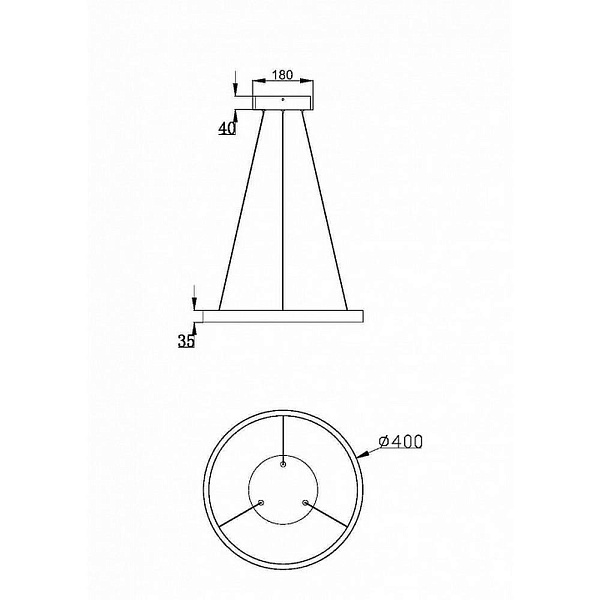 Подвес MAYTONI RIM MOD058PL-L22BK