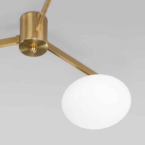 Люстра потолочная EUROSVET OPALINE 70220/3 латунь