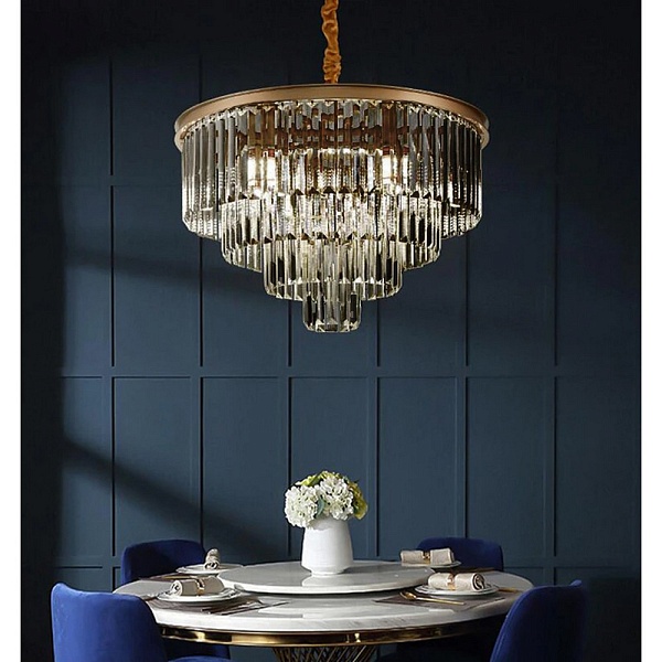Люстра потолочная DELIGHT COLLECTION 1920S ODEON 9513C/600R gold/clear