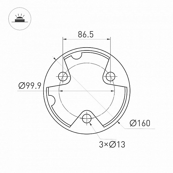 Светильник уличный столб низкий ARLIGHT LGD-LANDMARK-BOLL 47692