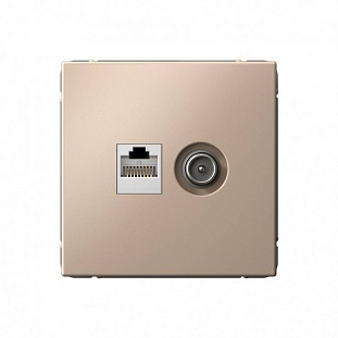 Розетка TV + RJ45, ARTGALLERY, Песочный, GAL001289, SCHNEIDER ELECTRIC
