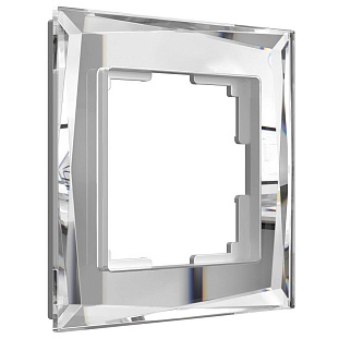 Рамка 1-пост, DIAMANT, стекло, зеркальный, W0011220, WERKEL