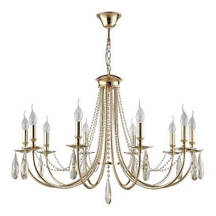 Люстра подвесная CRYSTAL LUX VICTORIA Victoria SP10 Gold/Amber