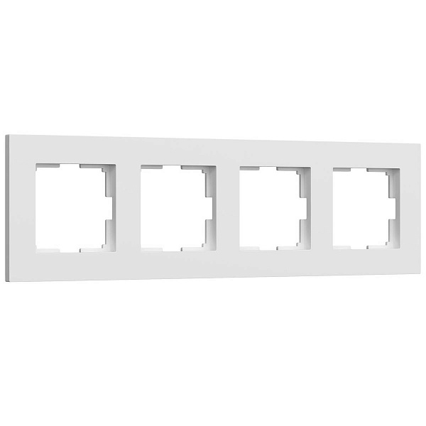 Рамка 4-пост, SLAB, белый матовый, W0042961, WERKEL