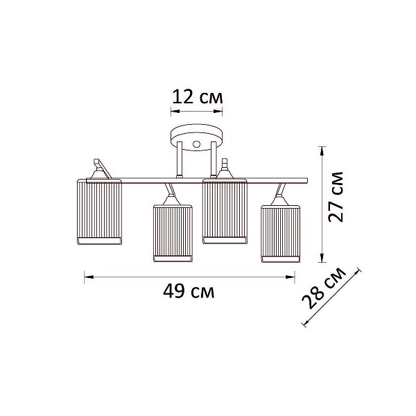 Люстра потолочная ARTE LAMP MEROPE A4071PL-4BK