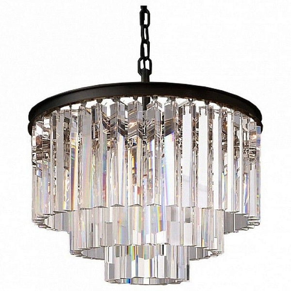 Люстра подвесная DELIGHT COLLECTION ODEON KR0387P-6 black/clear