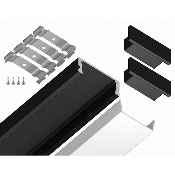Профиль для ленты LED накладной AMBRELLA LIGHT GP GP1700BK