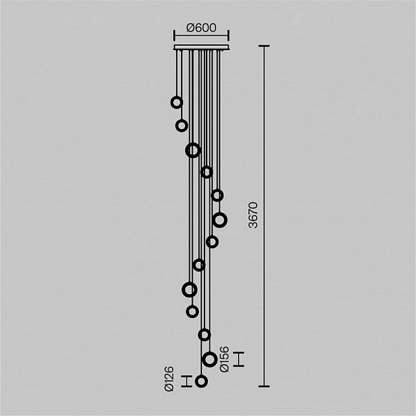 Подвес MAYTONI PHARAO MOD361PL-L58BS3K