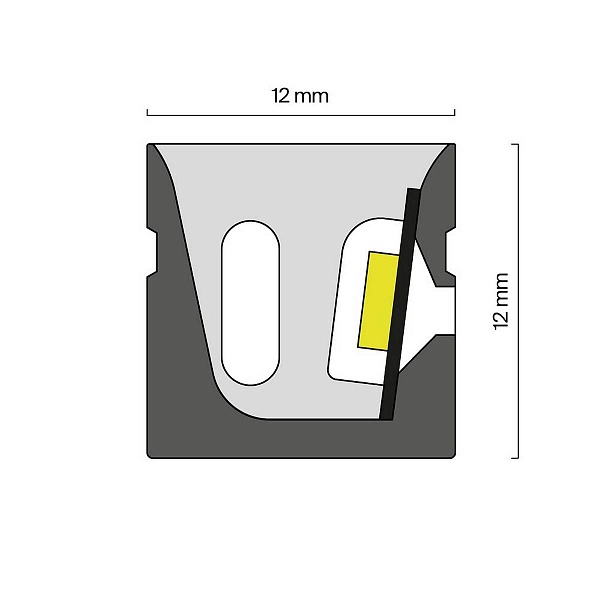 Лента LED ГИБКИЙ НЕОН 12 W/m 24V IP67 2835/140 3000K 12mm (5м) 432022 MAYTONI