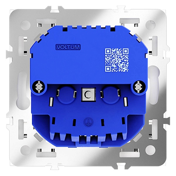 Розетка с з/к + 2xUSB, A + A, S70, Белый матовый, VLS040402, VOLTUM