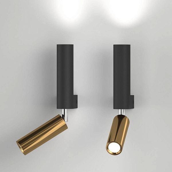 Бра EUROSVET PITCH 40020/1 LED черный/латунь