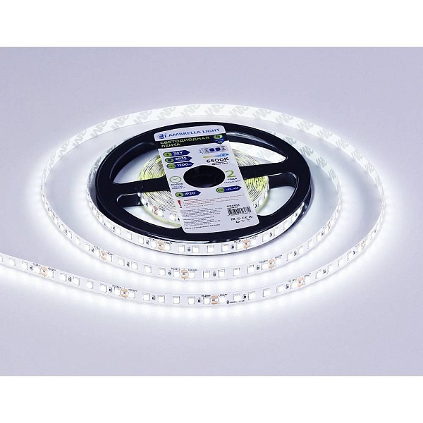 Лента LED 10 W/m 24V IP20 2835/120 6500K 8mm (5м) GS3103 AMBRELLA LIGHT