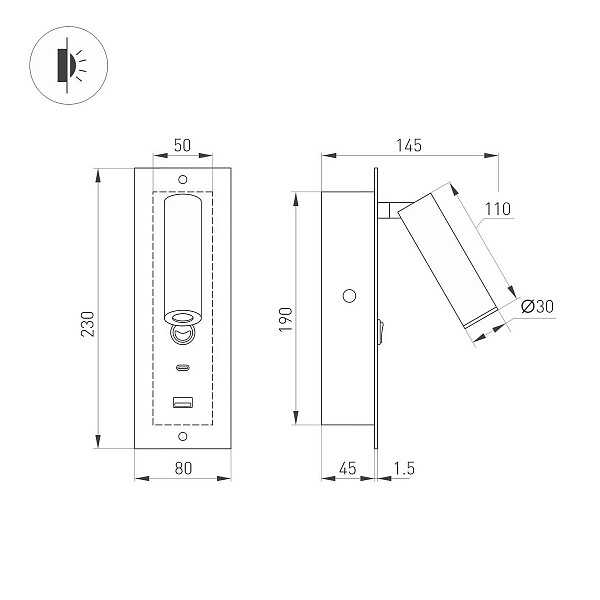Бра ARLIGHT SP-BED 46881