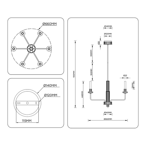 Люстра подвесная AMBRELLA LIGHT LH LH53124