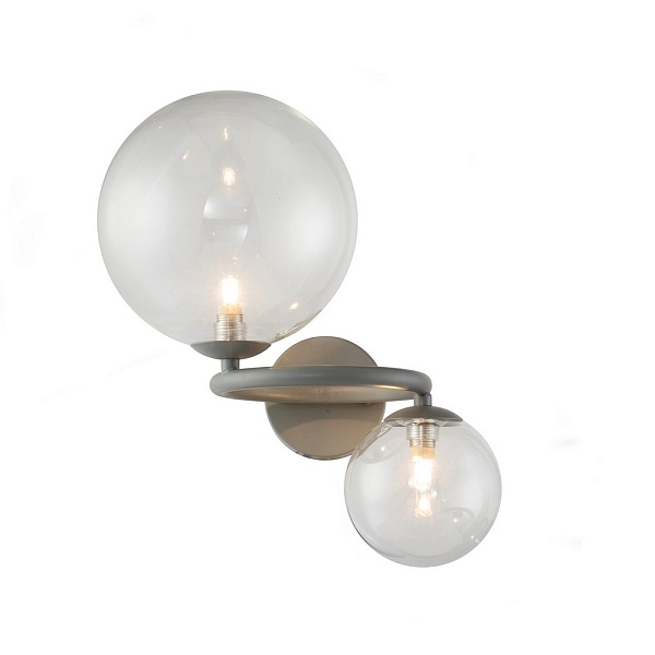Бра DELIGHT COLLECTION WENDT KG1202W-2 grey/clear
