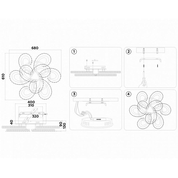 Люстра потолочная AMBRELLA LIGHT FA FA1704