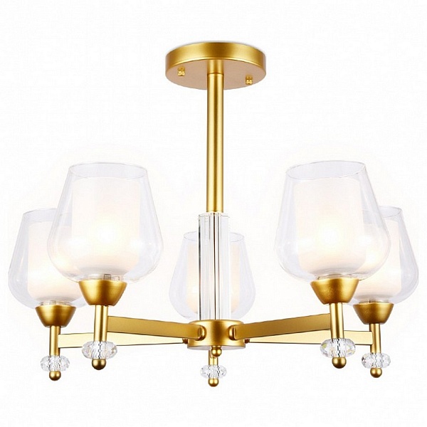 Люстра подвесная AMBRELLA LIGHT TRADITIONAL TR3154/5 GD/CL золото/прозрачный E27/5 max 40W D630*460