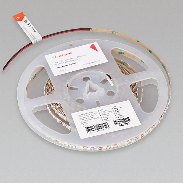 Лента LED RZ-A120 9,6 W/m 24V IP20 2835/120 8000K 6mm (5м) 40802 ARLIGHT