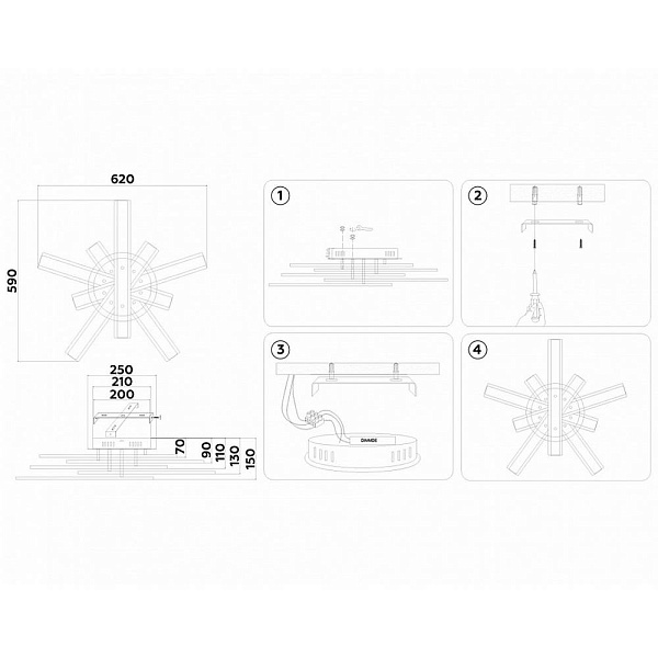 Люстра потолочная AMBRELLA LIGHT FA FA8903