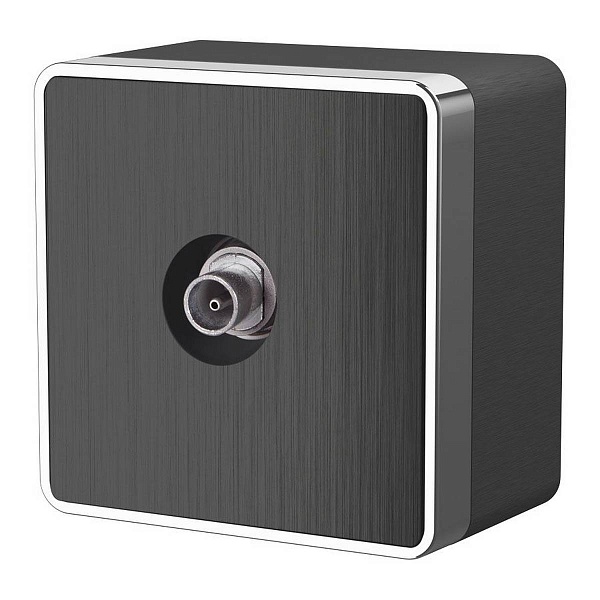 Розетка  TV одиночная, GALLANT, графит рифленый, W5083004, WERKEL
