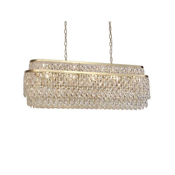 Люстра подвесная NEWPORT TIFFANY 8530/120 C oval gold polished