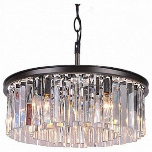 Люстра подвесная DELIGHT COLLECTION 1920S ODEON KR0387P-6B/P black/clear