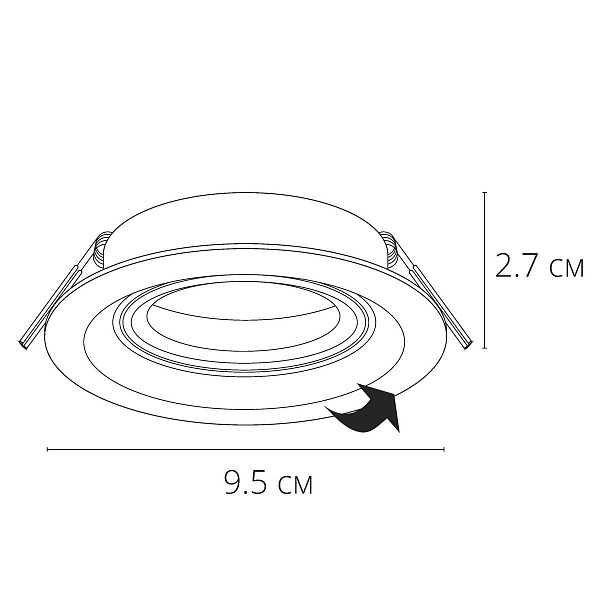 Светильник встраиваемый ARTE LAMP MIRA A2862PL-1BK