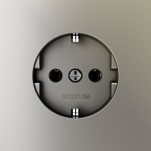 Розетка  с з/к, S70, Шелк, VLS040104, VOLTUM