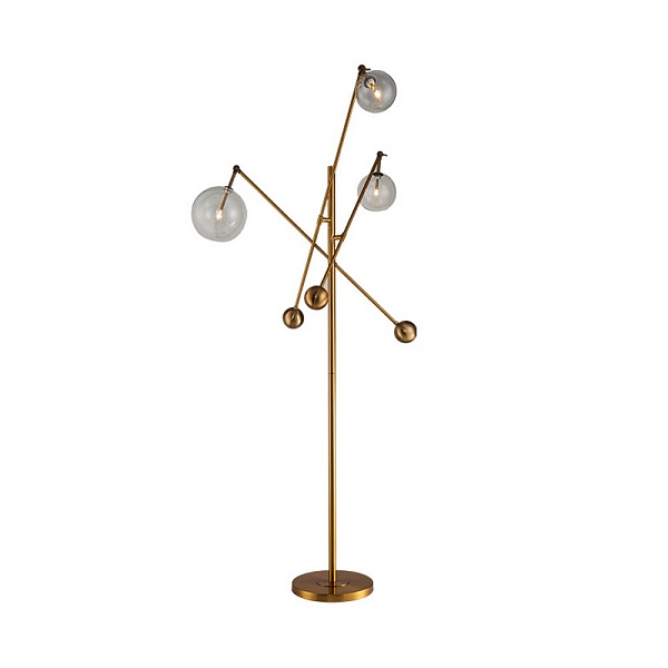 Торшер DELIGHT COLLECTION GLOBE MOBILE KG0965F-3 brass