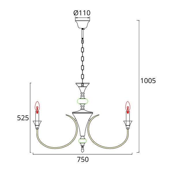 Люстра подвесная ARTE LAMP COLLINETTA A4094LM-8WH