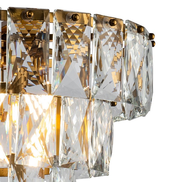 Люстра подвесная DELIGHT COLLECTION AMAZONE KG1113P-7 brass/clear