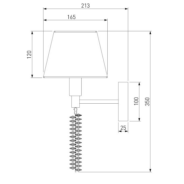 Бра EUROSVET CHARUEL 60148/1 матовое золото a064943