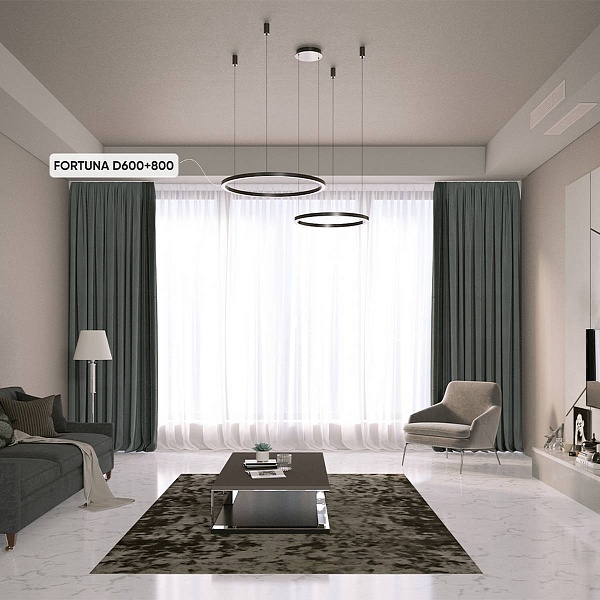 Подвес CRYSTAL LUX FORTUNA SP123W LED  BLACK