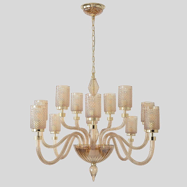 Люстра подвесная CRYSTAL LUX SILVESTRO SILVESTRO SP12 AMBER