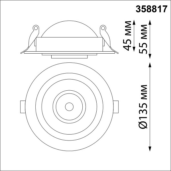 Светильник встраиваемый NOVOTECH GESSO 358817