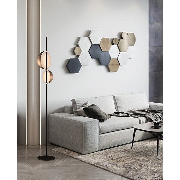 Торшер DELIGHT COLLECTION FLOOR LAMP 10728F black/gold
