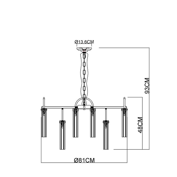 Люстра подвесная ARTE LAMP BORGIA A4088LM-15AB