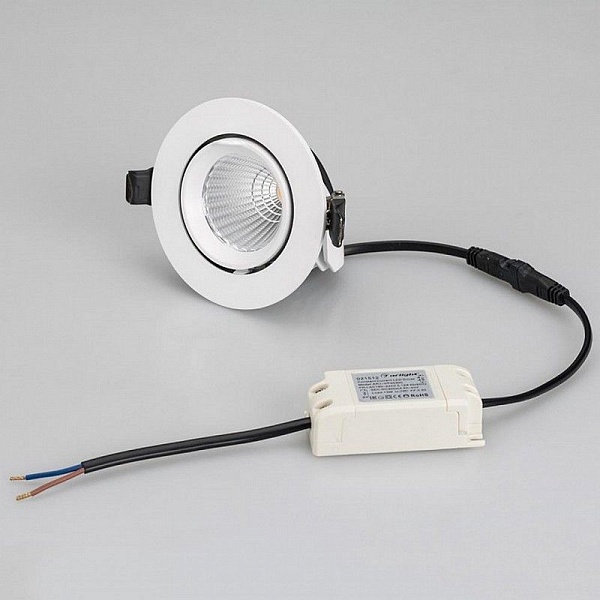 Светильник встраиваемый ARLIGHT LTD-EXPLORER-R100-12W Day4000 (WH, 38 deg) 024027