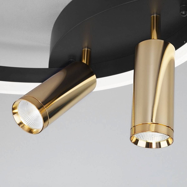 Люстра потолочная EUROSVET LUMINARI 90247/3 черный/золото Smart