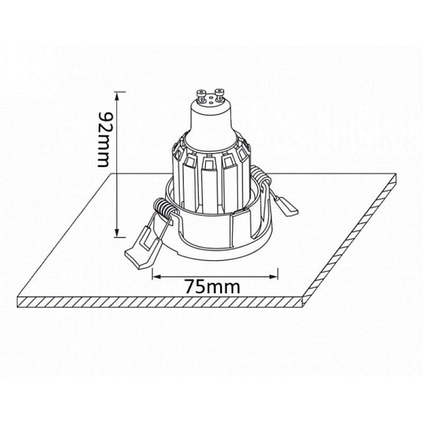 Светильник встраиваемый CRYSTAL LUX CLT 003C CLT 003С1 WH