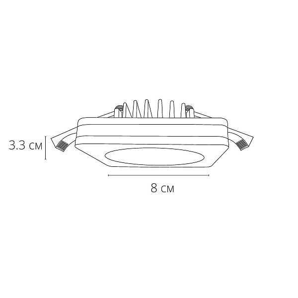 Светильник встраиваемый ARTE LAMP TABIT A8432PL-1BK