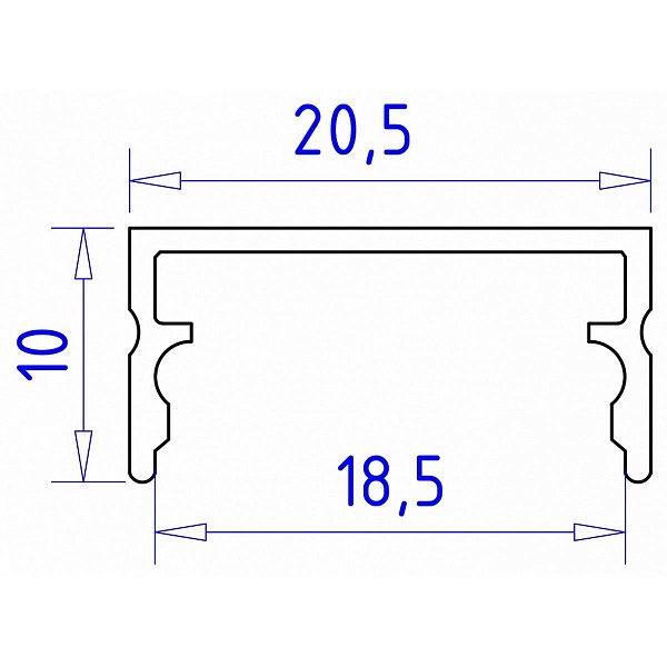 Профиль для ленты LED накладной AMBRELLA LIGHT GP GP2001AL