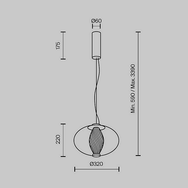 Подвес MAYTONI MEMETICS MOD406PL-L8W3K