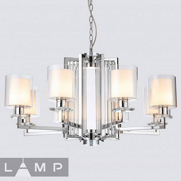 Люстра подвесная ILAMP KING RM6201-8 CR+CL