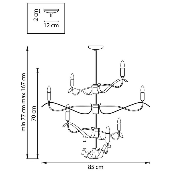 Люстра подвесная LIGHTSTAR RAGNO 733283