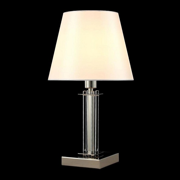 Настольная лампа CRYSTAL LUX NICOLAS Nicolas LG1 Nickel/White